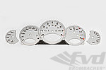 FVD Brombacher Instrument Face Set 997.1 Turbo - Silver - Manual - KPH - Celcius - With Logo