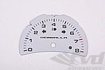 Gauge Face Silver   "Gemballa" 996 Turbo (Tach Only)