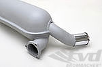 Muffler 911  1975-89 - OEM - Stainless Steel - 1 in x 1 out - Ø 60 mm (2.36") Tip