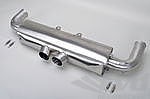 Center Muffler Race 997 GT3 Cup / Cup S, Stainless Steel with Tips 2x76mm