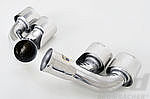 Exhaust Tips 997.2 C2S / C4S  - Brombacher Edition - Polished Double Walled Stainless - Dual Round
