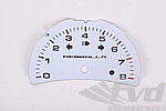 Gauge Face  White  "Gemballa" 996 Turbo (Tach Only)