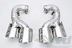 Exhaust Tip Set 957 Cayenne Turbo - Brombacher Edition - Quad Oval - Polished Stainless Steel
