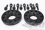 Spacer Set Macan - 18 mm - Black - Hub Centric - Sold as a Pair
