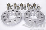 Spacer Set Macan - 18 mm - Silver - Hub Centric - Sold as a Pair