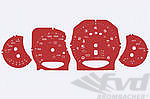 FVD Brombacher Instrument Face Set 958.1 Cayenne GTS - Guards Red - Tiptronic - MPH - With Logo