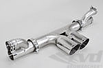 Center Muffler Bypass 997 GT3/RS "Brombacher " Stainless Steel,  with 3.5" (90mm) tips