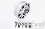 Wheel Spacer Cayenne - 50 mm - Hub Centric - Anodized with Bolts - Silver - Sold Individually