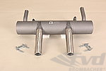 Sport Exhaust, Painted Stainless Steel, Straight Polished Twin Tail Pipes 356 A/b/c