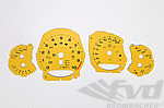 Instrument Face Set 991.1 GT3 - Racing Yellow - PDK - MPH - With Logo