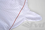 Brombacher Exclusiv Cover 991 C4S ohne Heckspoiler  weiß, Naht rot, mit Tasche ohne Logo
