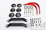 RS Inner Door Panel Conversion Set - Carbon - Red Straps + E Windows + RS Hardware