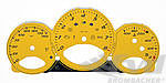 Instrument Face Set 987.1 - 3.2 L / 3.4 L - Speed Yellow - Manual - MPH - 190 MPH
