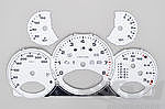 FVD Brombacher Instrument Face Set 997.1 Turbo - White - Tiptronic - KPH - Celcius - With Logo
