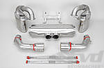 Exhaust System Race 997 GT3 Cup S 100 Cell Cats, Stainless teel, with Tips 2x76mm