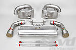 Exhaust System Race 997 GT3 Cup S 100 Cell Cats, Stainless teel, with Tips 2x76mm