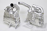 996 GT3 Export Mufflers with sound switch "Brombacher" OEM-Look (Mk 1 & Mk2)
