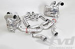 Exhaust System 996 GT3 MK2 "70mm GT" (Sound Version), Stainless, 200 Cell Cats, Dual 2x90 mm Tips
