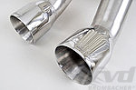 Exhaust System 996 GT3 MK2 "70mm GT" (Sound Version), Stainless, 200 Cell Cats, Dual 2x90 mm Tips