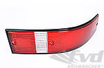 Tail Light Lens  911  / 930  1969-89 - Right - USA - Red Lens with Black Trim