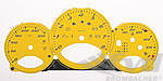 Instrument Face Set 987.2 - Speed Yellow - PDK - KPH