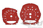 Instrument Face Set 981 - S Model - Guards Red - Manual - MPH - 190 MPH
