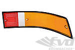 Tail Light Lens 911 / 930 / 959 1973-89 - Left - ROW - Red / Amber with Black Trim
