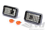 Smoked Diamond Design Side Marker Set - Includes Amber Bulbs + Seals - Multiple Models