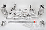 Race Exhaust System 993 - Brombacher Edition - Without Heat - 100 Cell Cats - Stainless Steel