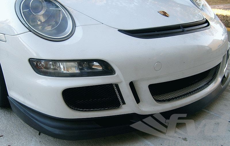 black cup spoiler lip Porsche 911 997 Carrera sword front attachment S