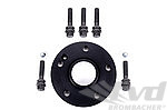 Wheel Spacer Cayenne - 18 mm - Hub Centric - Anodized with Bolts - Black - Sold Individually