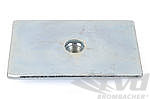 Schroth Belt Plate 80 x 50 x 3 mm,  welded nut: 7/16"