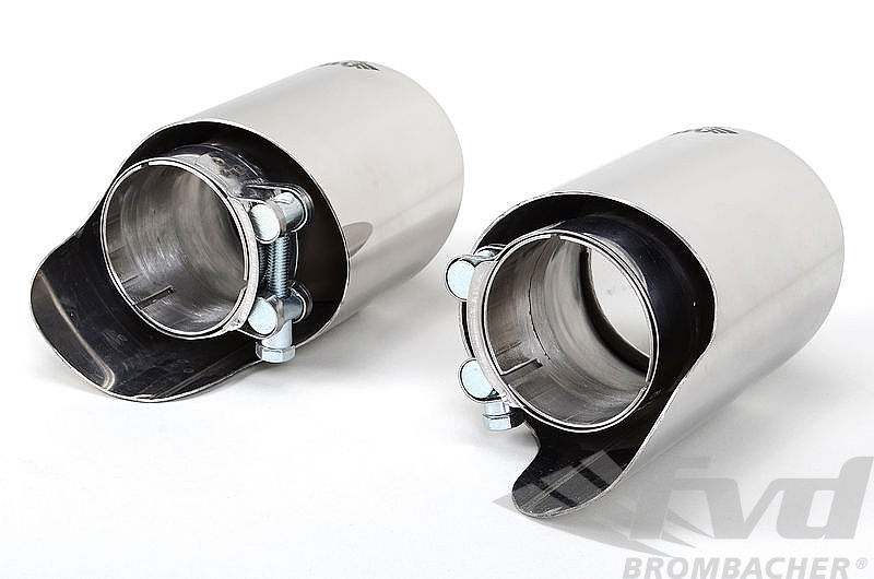 Exhaust Tip Set 991.2 - Brombacher Edition - Polished Stainless - Oval ...