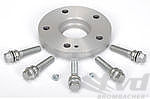 Wheel Spacer Cayenne - 18 mm - Hub Centric - Anodized with Bolts - Silver - Sold Individually