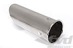 Exhaust Tip 911 1965-89 - Round - Rolled Edge - Stainless Steel - 175 / 110 x 60 mm