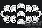 FVD Brombacher Instrument Face Set 996 Turbo / 996.2 GT3 - White - With Tach Logo