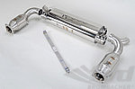 Street Exhaust System 997.1 Turbo - Brombacher - Stainless Steel - 200 Cell Sport Cats - For OEMTips
