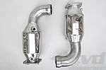 Street Exhaust System 997.1 Turbo - Brombacher - Stainless Steel - 200 Cell Sport Cats - For OEMTips