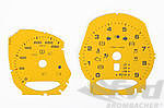 Instrument Face Set 981 - Base Model - Racing Yellow - PDK - KPH - 280 KPH