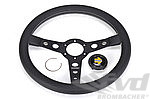 MOMO Steering Wheel - Prototipo - Black Leather - 350 mm - 6 x 70 mm Bolt Pattern