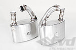 Street Muffler Set 993 - Cargraphic - TÜV Approved - Stainless Steel