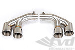 Exhaust Tip Set 991.1 Turbo / Turbo S - Brombacher Edition - FVD Exhaust  Only - Polished Stainless