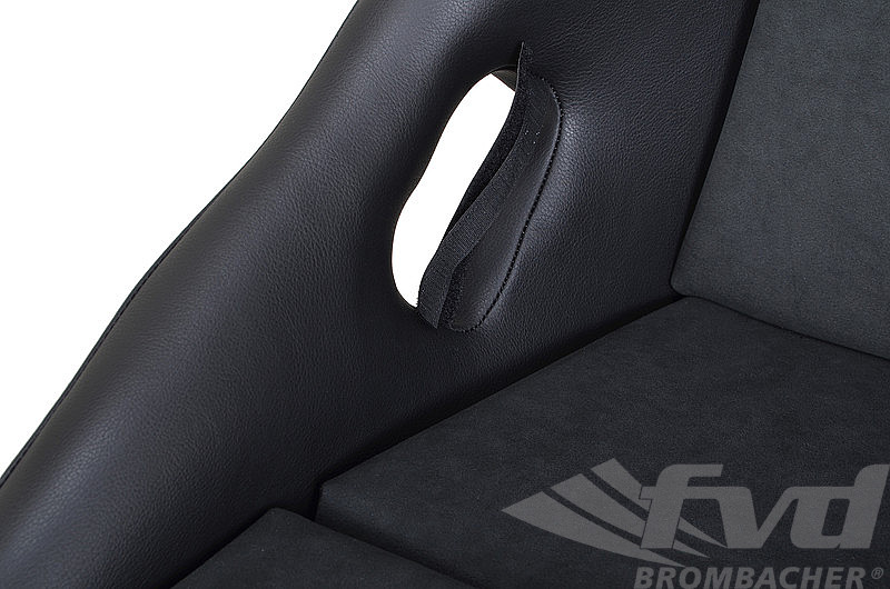 Pole Position ABE - Leatherette Black Bolsters / Dinamica Black Inserts -  GFRP - Wider XL Size