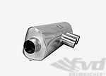 Exhaust System Race 997 GT3 Cup S "M&M" Catalytic Bypass, Stainless Steel with Tips 2x76mm