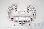 Exhaust System Race 997 GT3 Cup "M&M" with 100 cell cat, stainless steel, with tips 2x76mm
