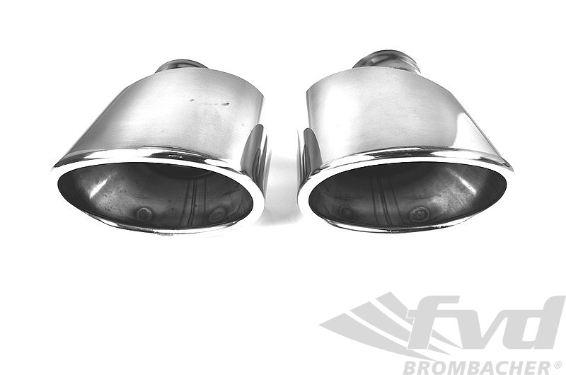 2101114S - Exhaust Tip Set 993 Wide Body - Classic Design - Oval ...
