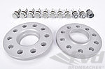 Spacer Set with Locks Macan - 12 mm - Silver - Hub Centric - Sold as a Pair