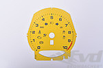 Instrument Face Set 991.2 GT3 - Custom - Racing Yellow Tach / Black - Manual - MPH