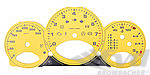 Zifferblattsatz Speedgelb 997 Turbo Km/h Tiptronic mit Logo