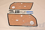 RS Inner Door Panel Set 911 / 930 / 964 / 993 - Leather - Maritime Blue Door Pulls